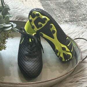 Hawkwell Little Kids Outdoor Firm Ground‎ Soccer Cleats Gray/Green Youth Size 13